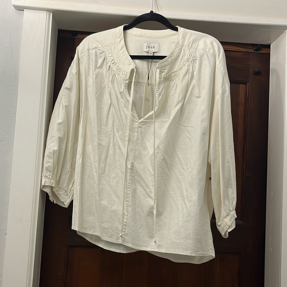 Joie white peasant blouse. Never worn, NWT.